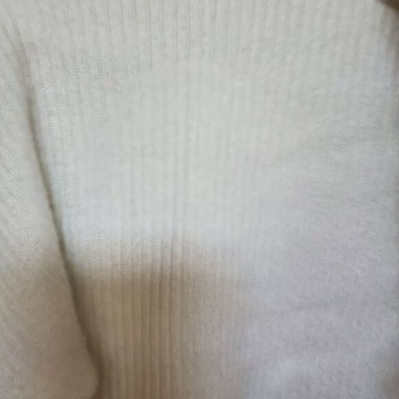 Publik sweater womens size small white turtleneck ribbed cropped short l - Picture 7 of 8